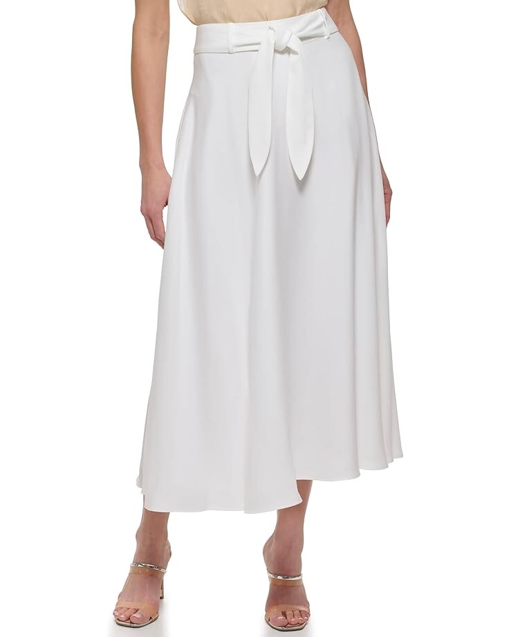 

Юбка DKNY Belted Midi, белый