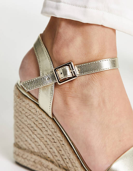

Золотые эспадрильи на танкетке Accessorize