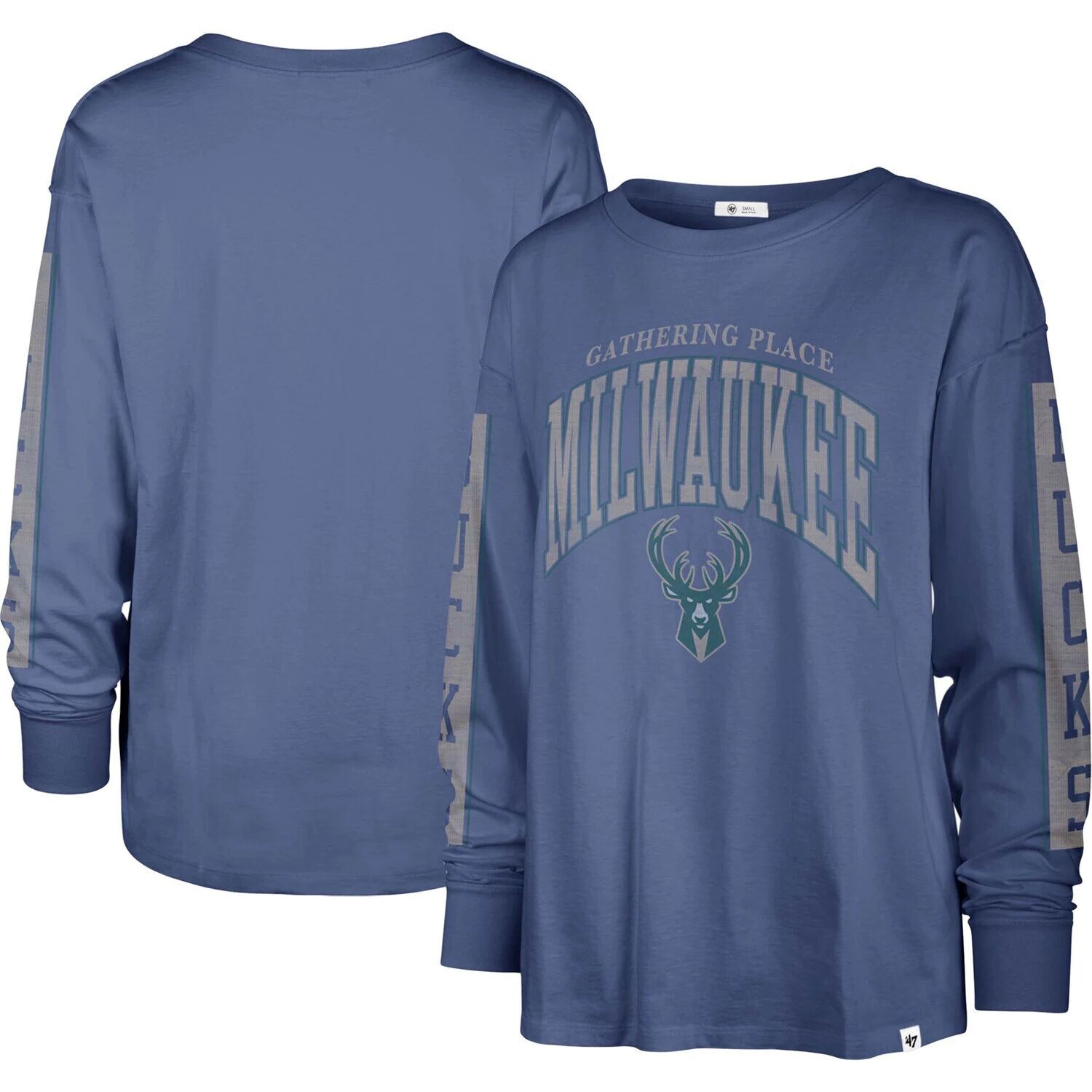 

Женская футболка '47 Royal Milwaukee Bucks City Edition SOA с длинным рукавом
