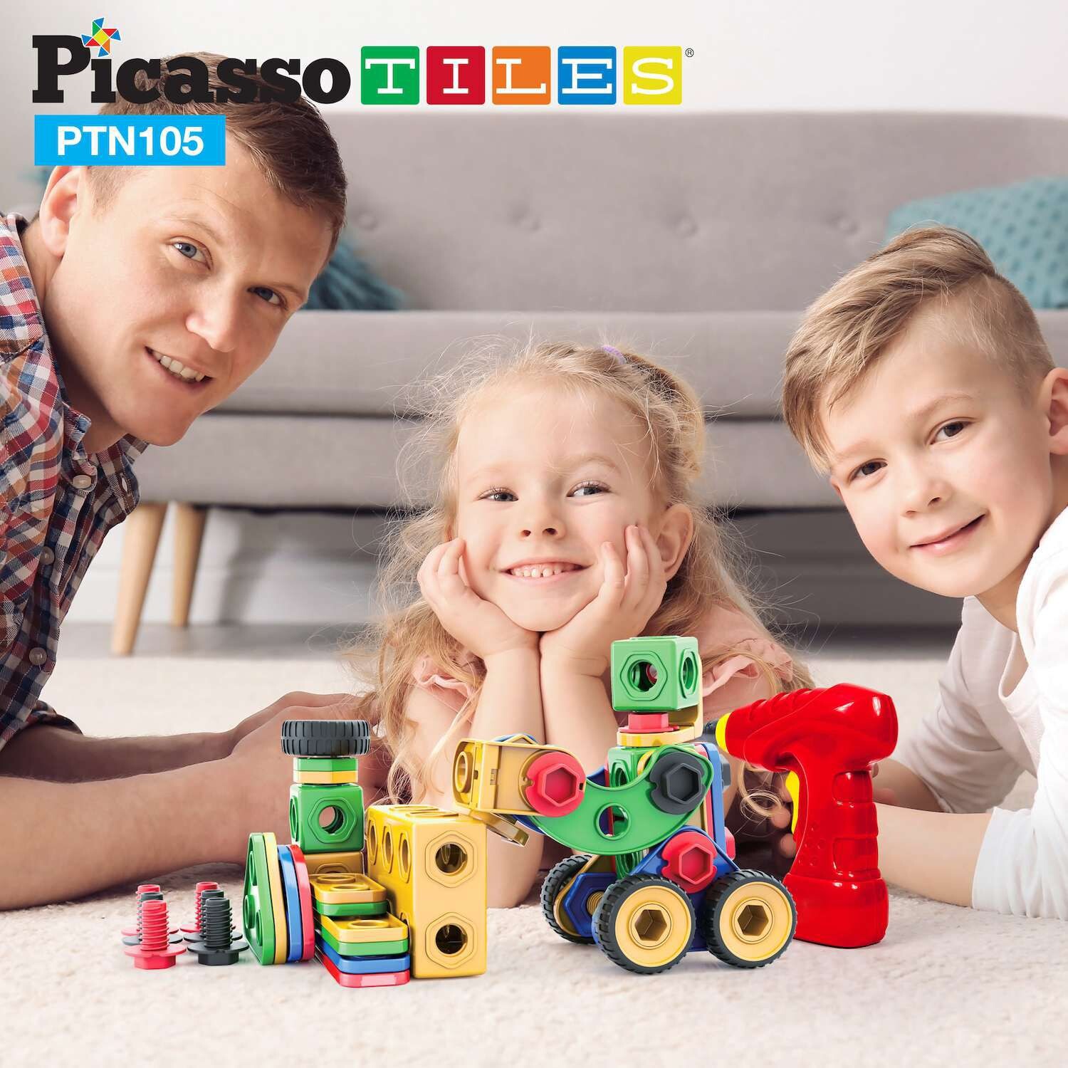 

PICASSOTILES Строительный набор из 105 предметов Picassotiles
