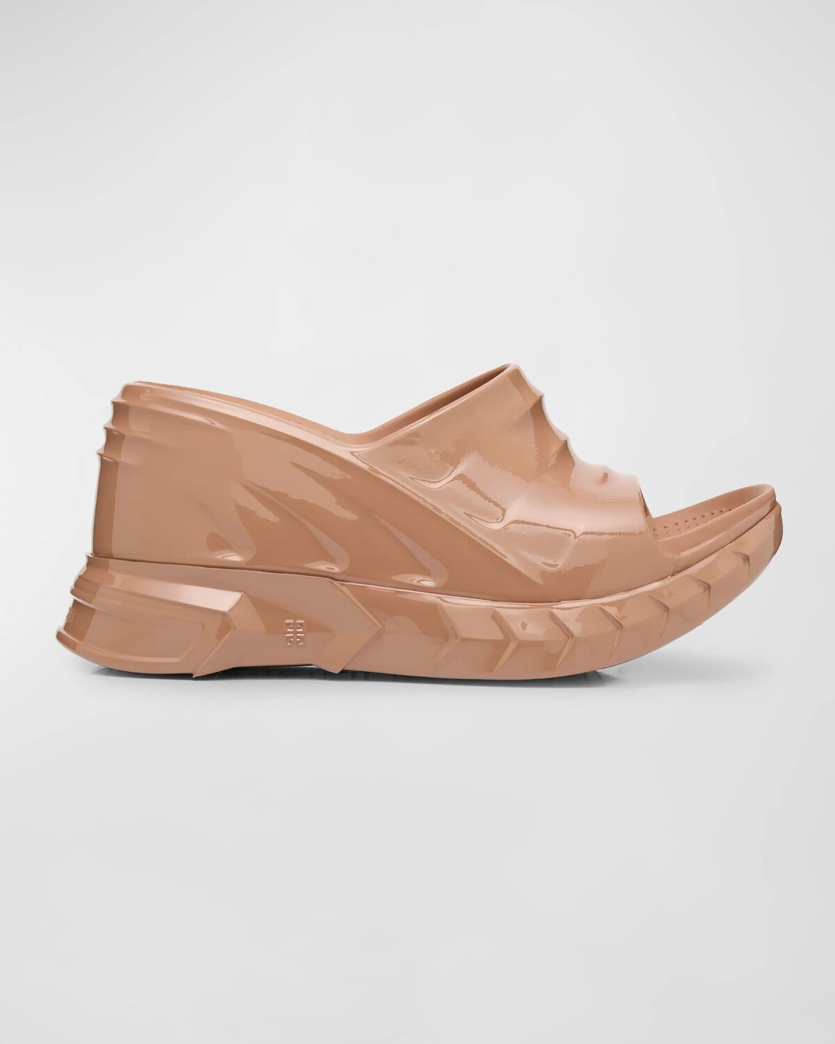 

Резиновые шлепанцы на танкетке Marshmallow Givenchy, цвет Clay
