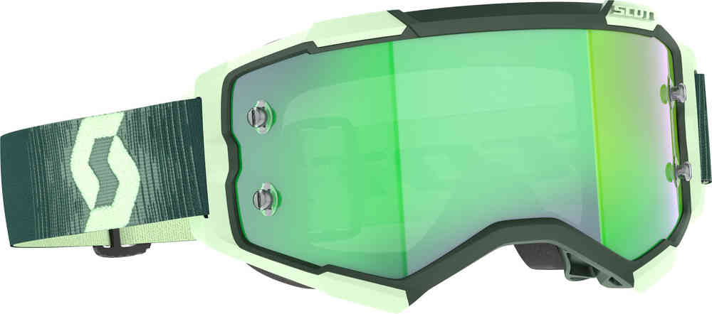 Хромированные темные очки Fury для мотокросса Scott, темно-зеленый/светло-зеленый