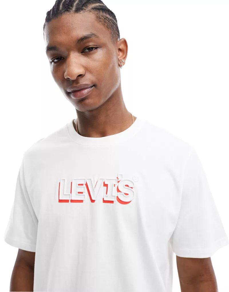 цена Белая футболка с логотипом Levi's