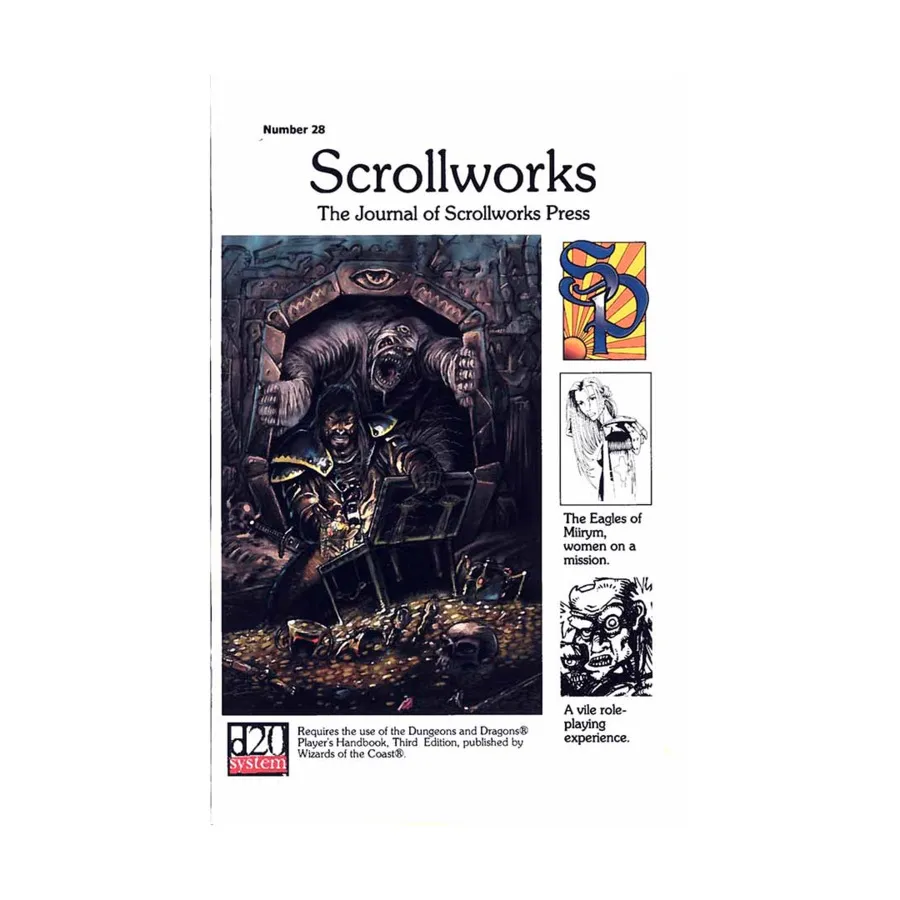 

Журнал #28 "The Eagles of Miirym, Magical Vegetables Giant's Skull", Scrollworks Magazine