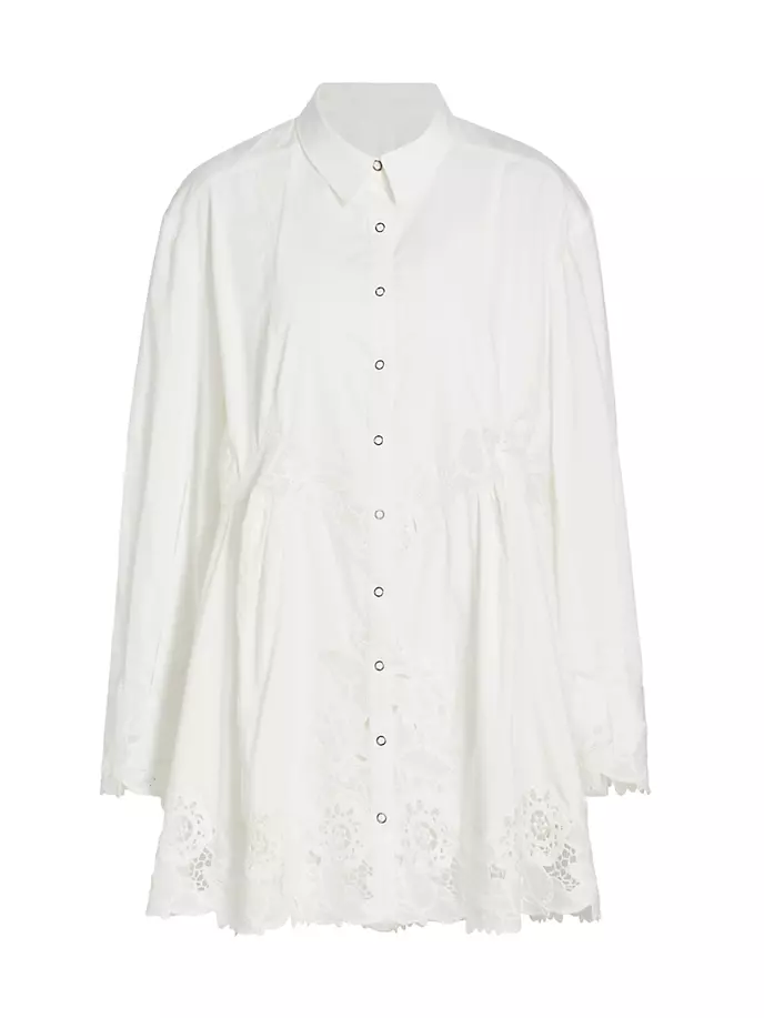 

Мини-платье Constance с гипюровым кружевом Free People, белый