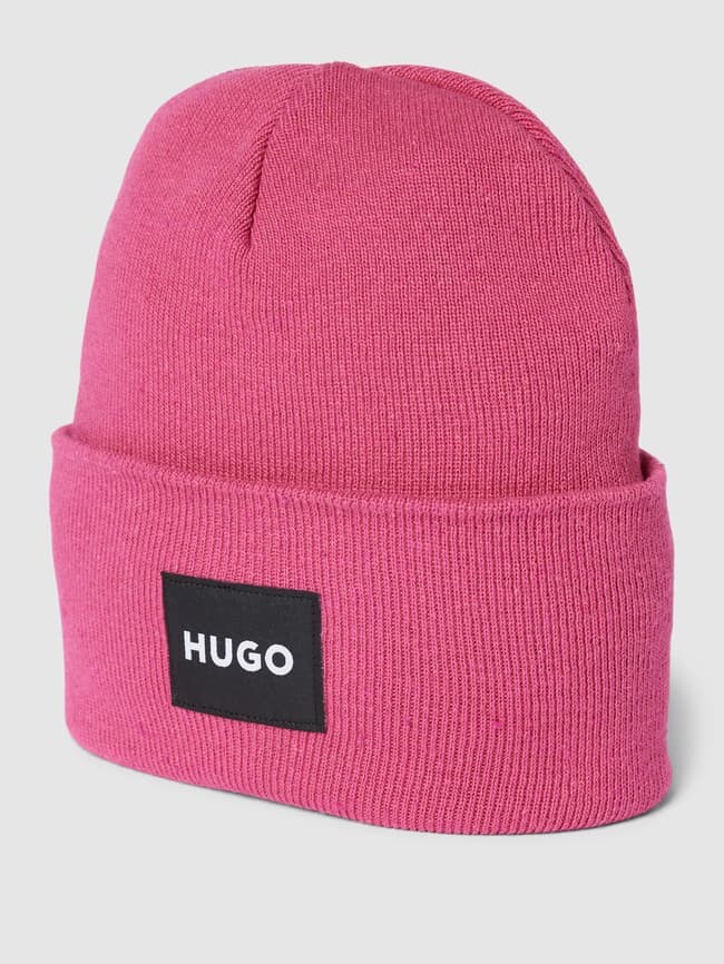 

Шапка с детализацией лейбла модель "Саретта" HUGO, фуксия