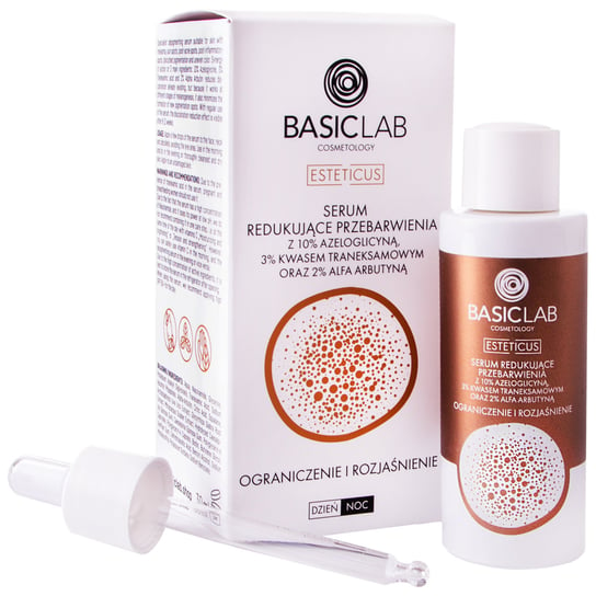 Сыворотка BasicLab, уменьшающая обесцвечивание, восстанавливающая тон кожи, осветляющая и ограничивающая обесцвечивание | Емкость: 30 мл