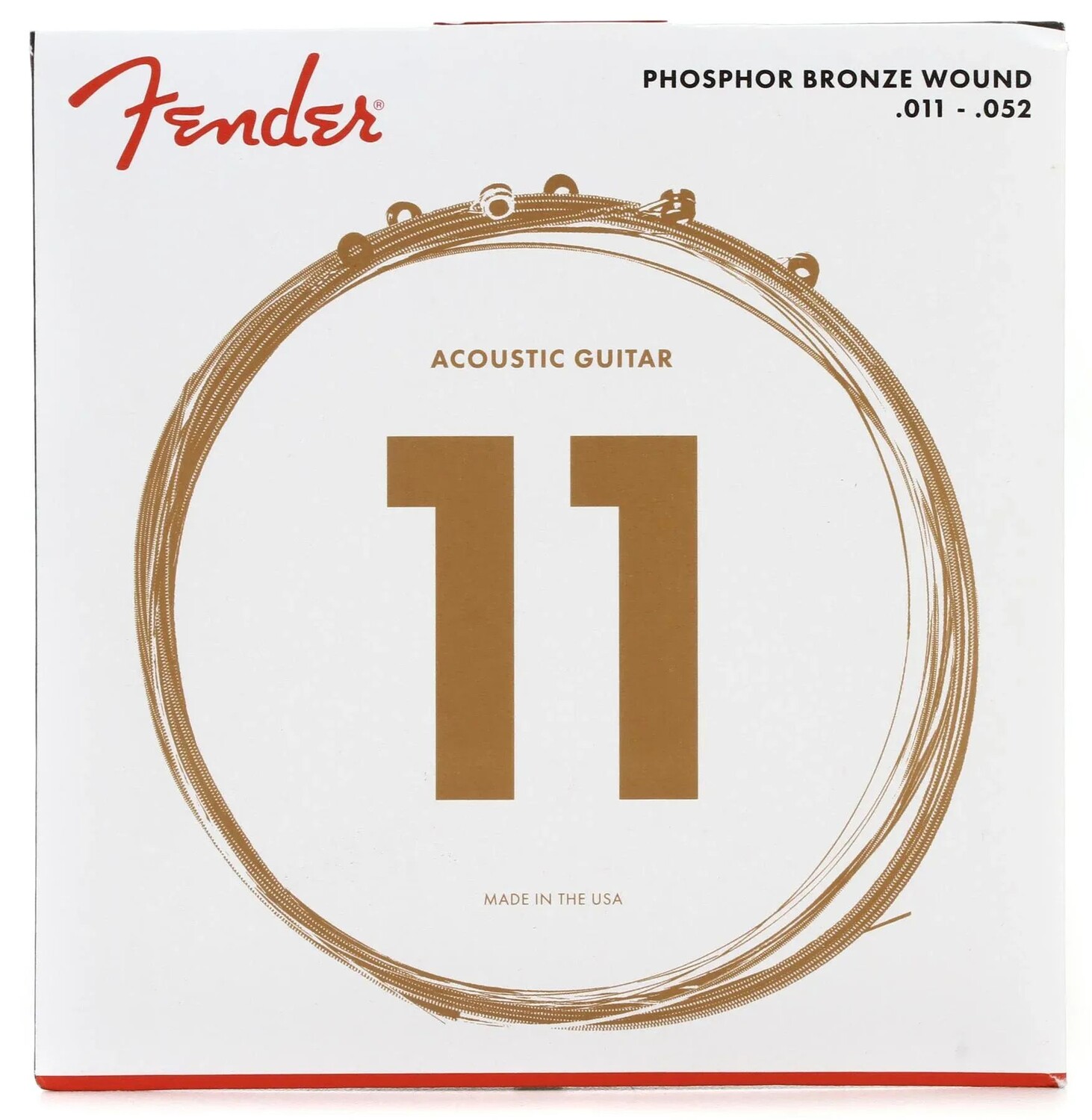 

Струны Fender 60CL для акустической гитары из фосфористой бронзы — .011-.052 Custom Light