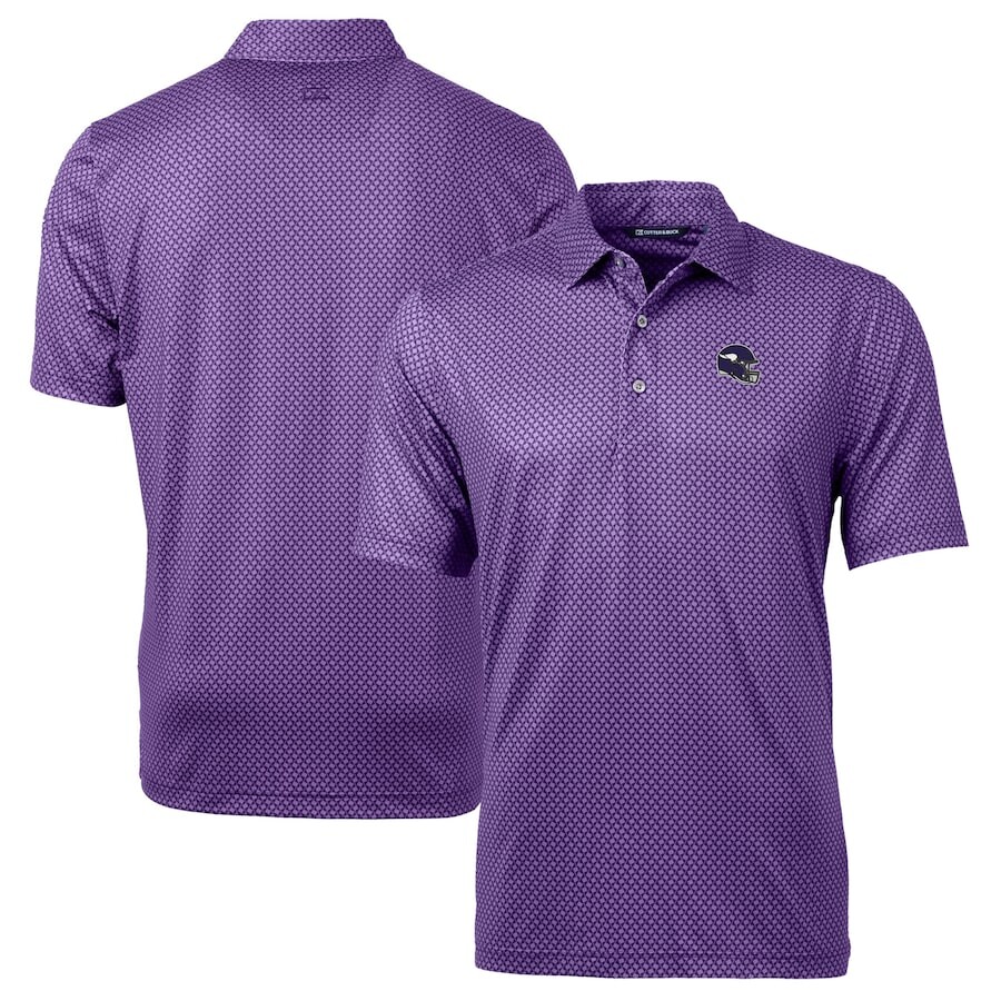 

Поло с длинным рукавом Cutter & Buck Minnesota Vikings, фиолетовый