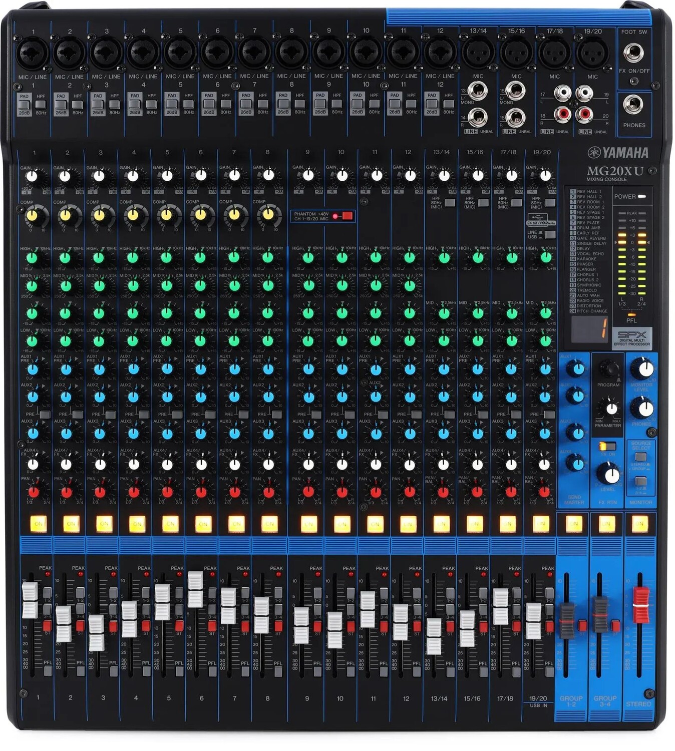 

Yamaha MG20XU 20-канальный микшер с USB и эффектами