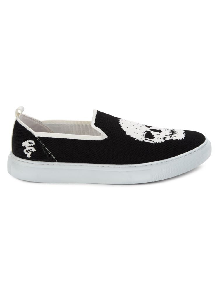 

Кроссовки без шнуровки Topher Skeleton Robert Graham, цвет Black White