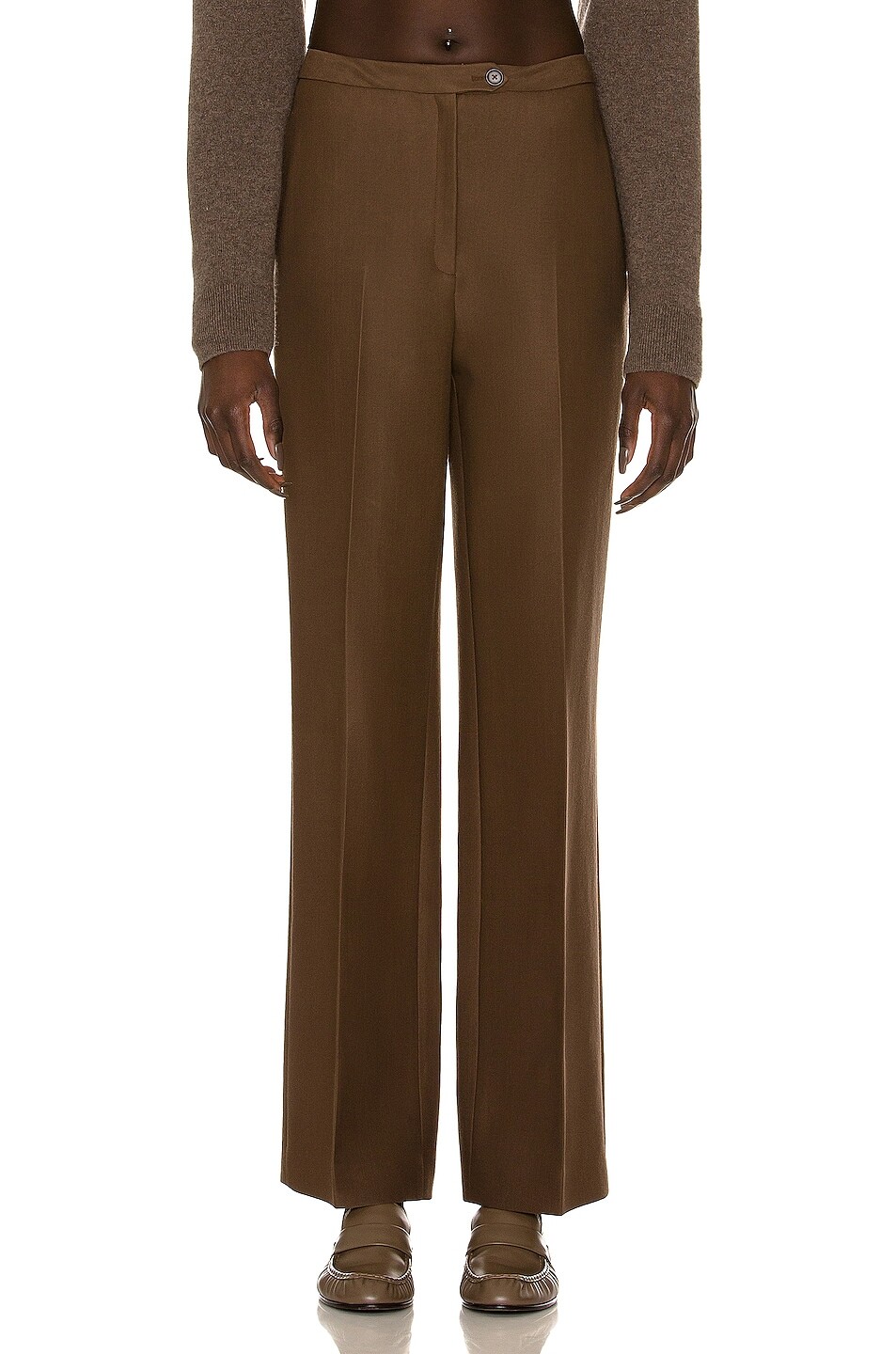 

Брюки The Row Elia, цвет Warm Taupe