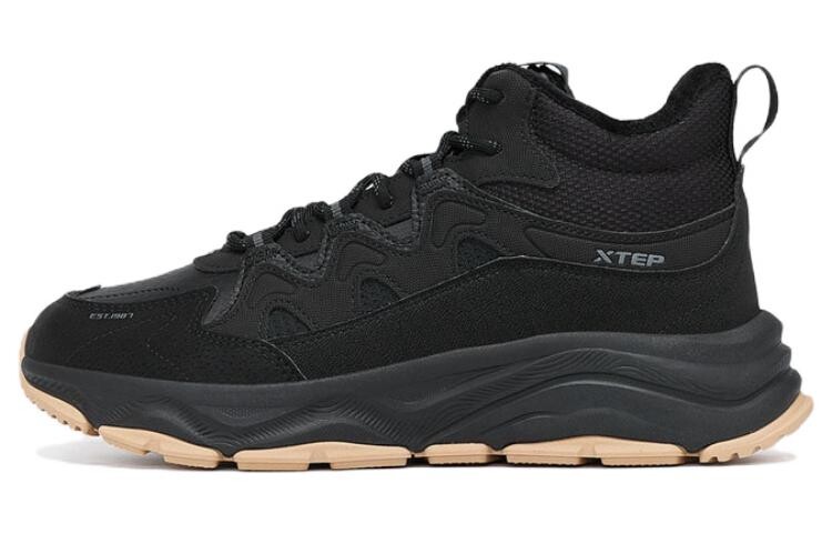 

XTEP Red Cliff Cotton Lifestyle Shoes Men Mid-top Black