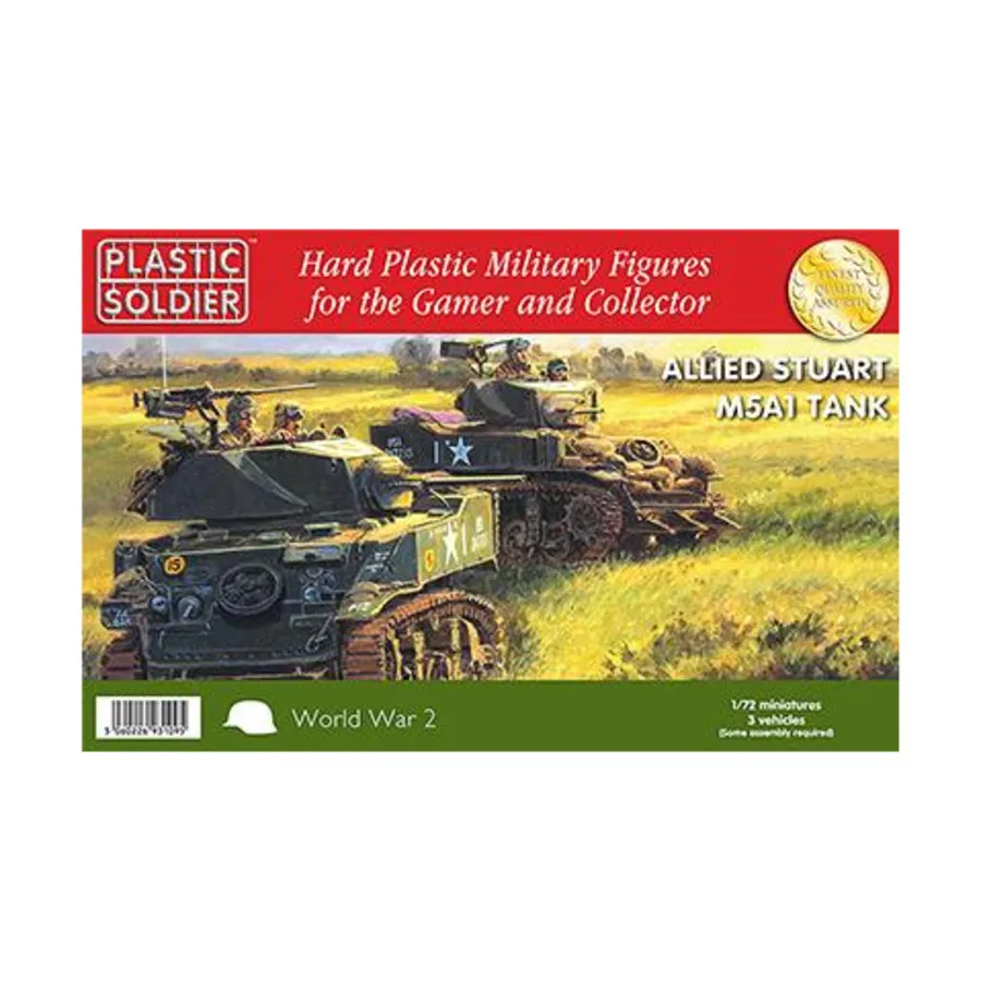 

Союзный танк Стюарт M5A1, WWII Miniatures - United States (1:72)
