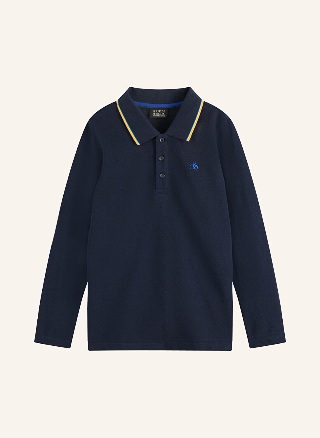 

Рубашка-Поло из пике Scotch & Soda, синий
