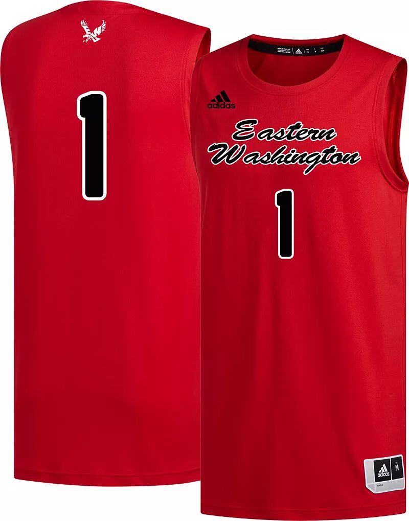 

Мужская красная баскетбольная майка Adidas Eastern Washington Eagles #1 Replica Swing Swing