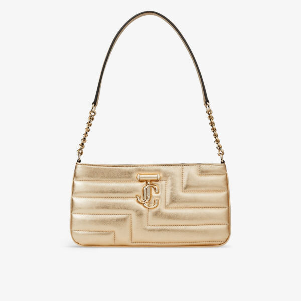

Стеганая кожаная сумка на плечо Avenue Slim Jimmy Choo, желтый