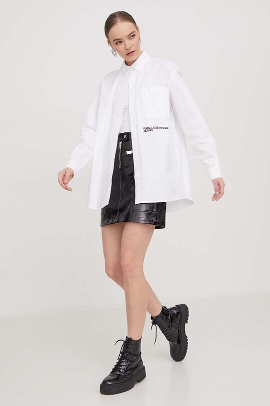 

Хлопчатобумажную рубашку Karl Lagerfeld Jeans, белый