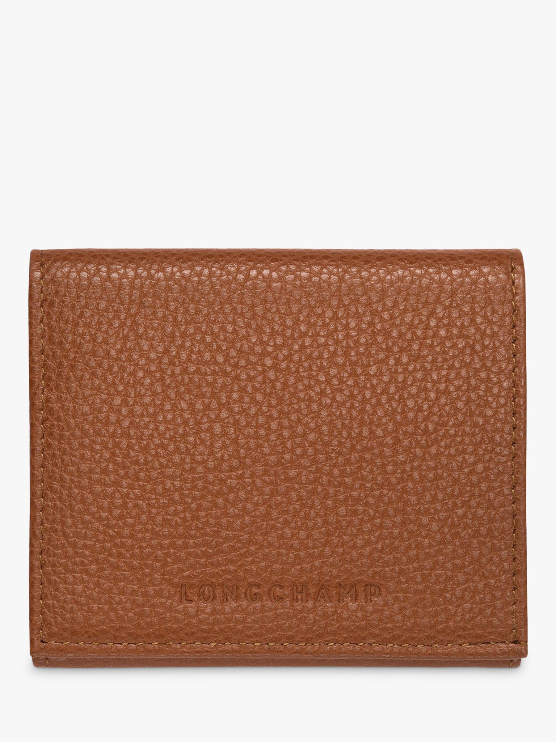 Кожаный кошелек для монет Longchamp Le Foulonné, карамель рюкзак кожаный стеганный карамель lmr 77306 2j
