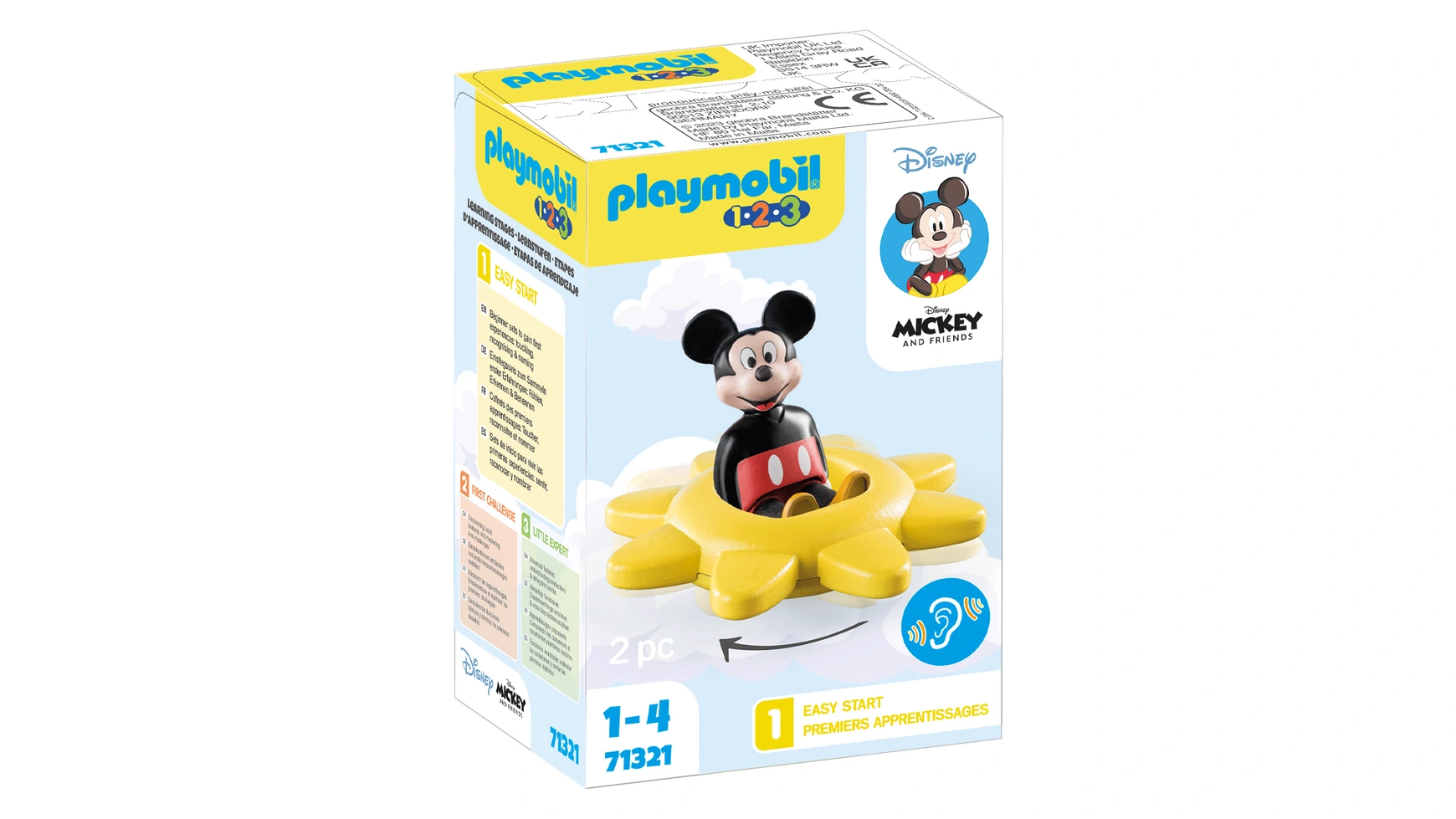 

123 и disney: вращающееся солнце микки с функцией погремушки Playmobil