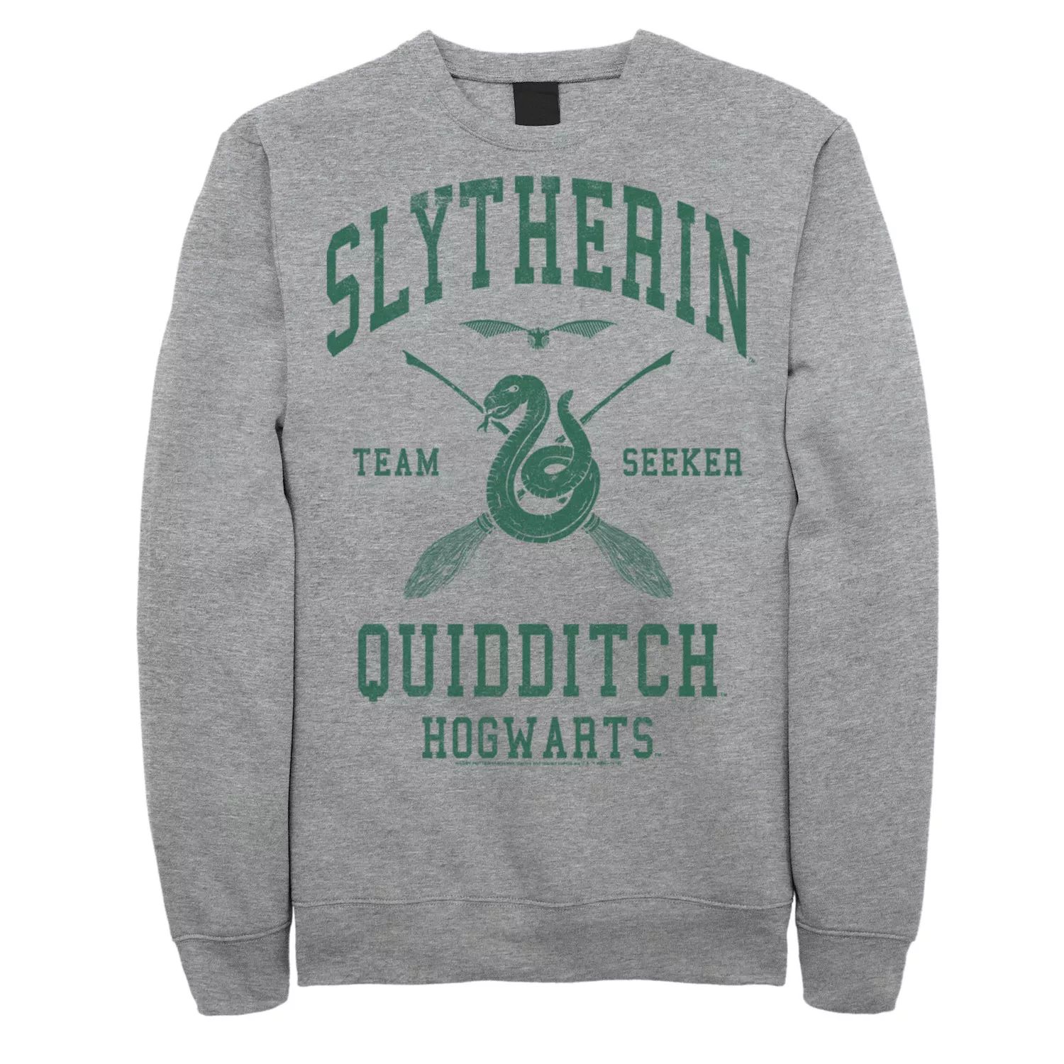 Мужской свитшот с надписью Slytherin Team Seeker Harry Potter printio slytherin quidditch team