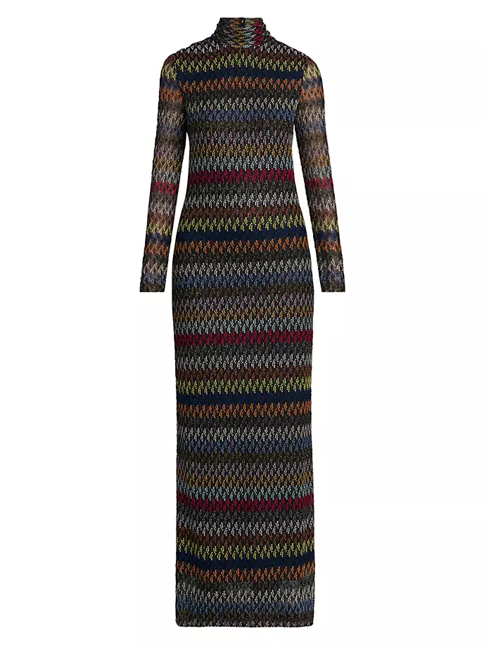 

Трикотажное платье макси с вырезами Missoni, мультиколор