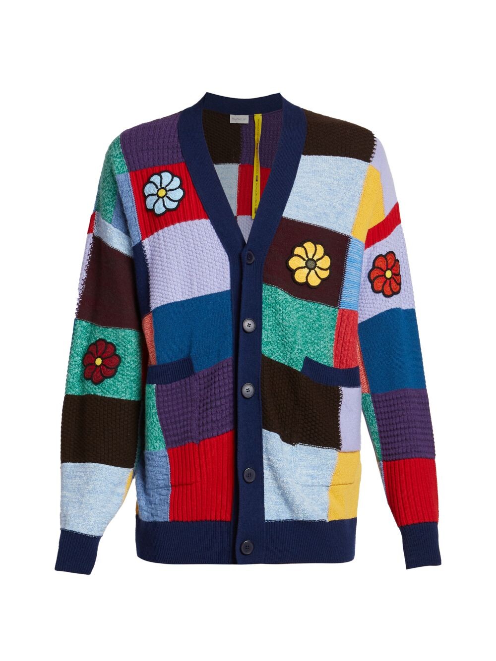 

1 Moncler JW Anderson Лоскутный кашемировый кардиган Moncler Genius, разноцветный, Черный