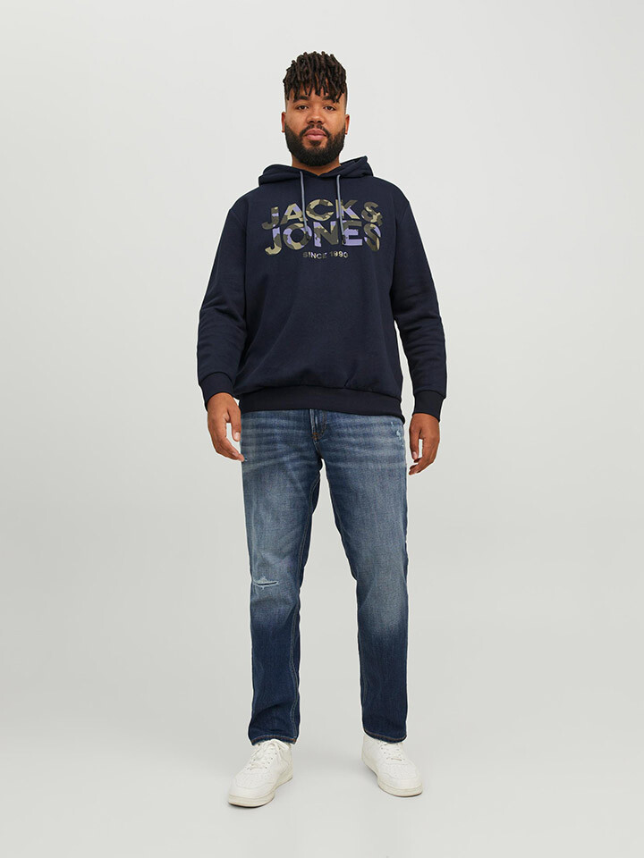 

Толстовка JACK & JONES PLUS Hoodie, темно-синий