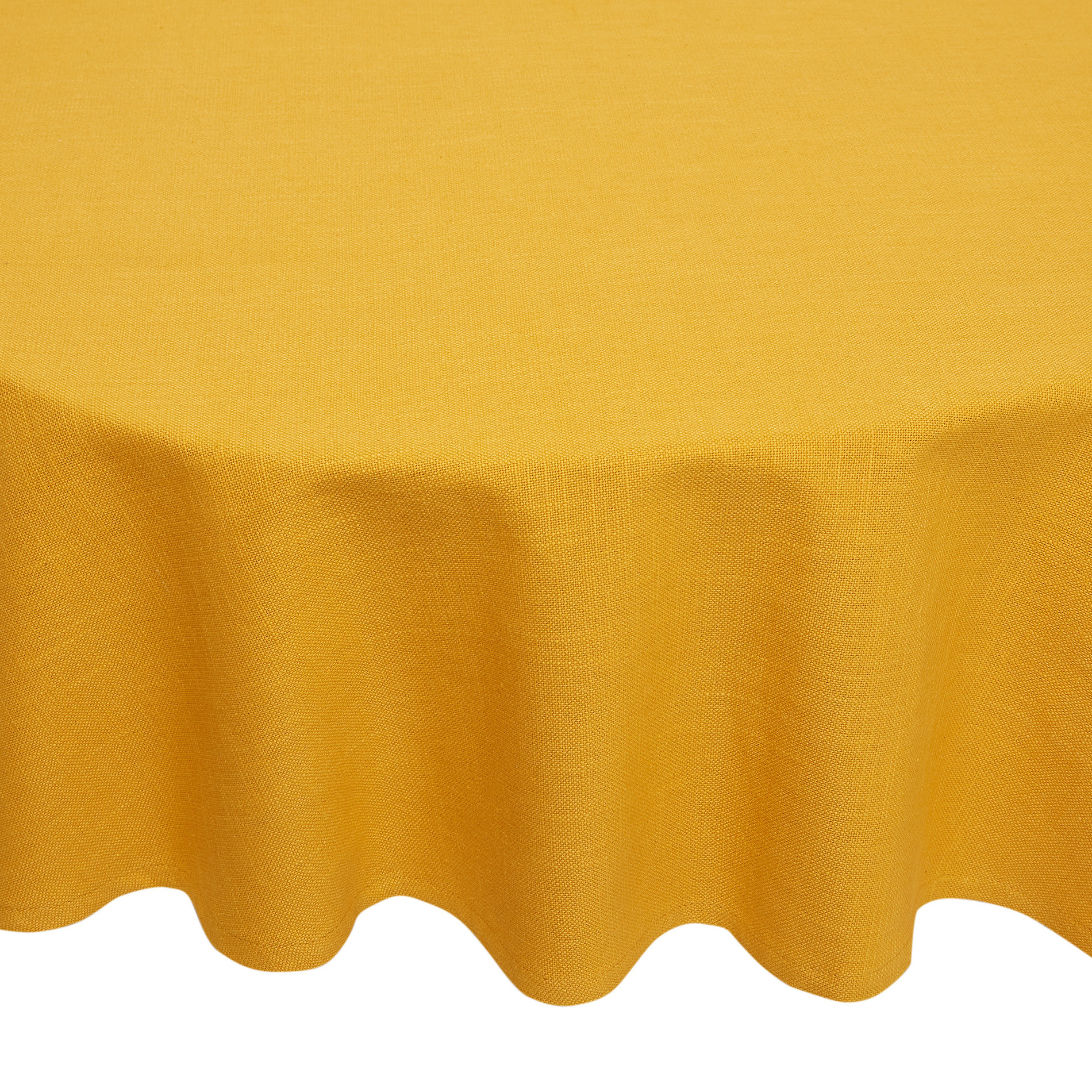 Однотонная круглая скатерть из чистого хлопка Coincasa, желто-коричневый скатерть круглая fhberni кремовый