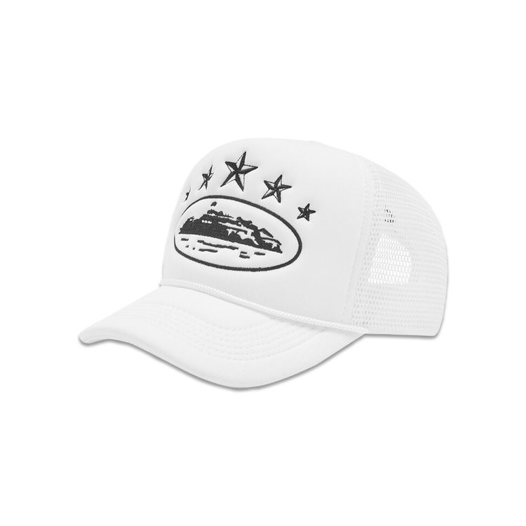 

Бейсболка Corteiz 5 Starz Alcatraz Trucker, белый