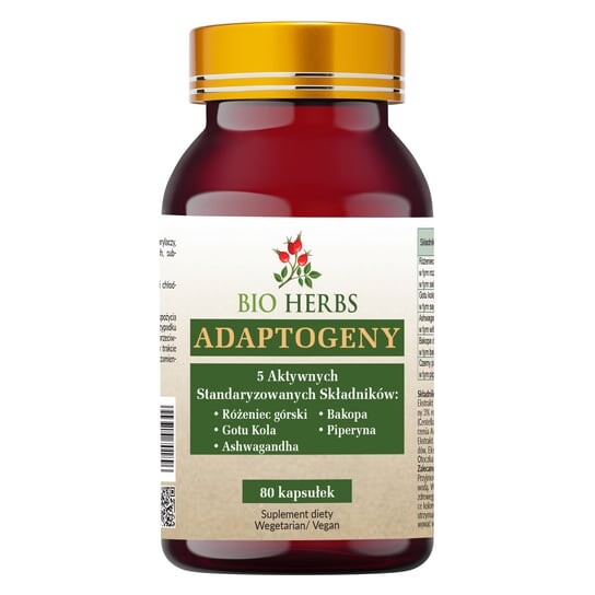 

Bio Herbs, Адаптогены, 5 активных стандартизированных ингредиентов, 80 капсул.