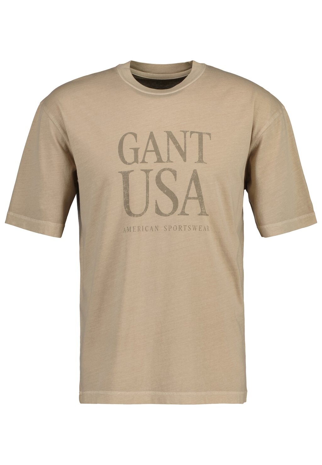

Футболка с принтом GANT, бежевый