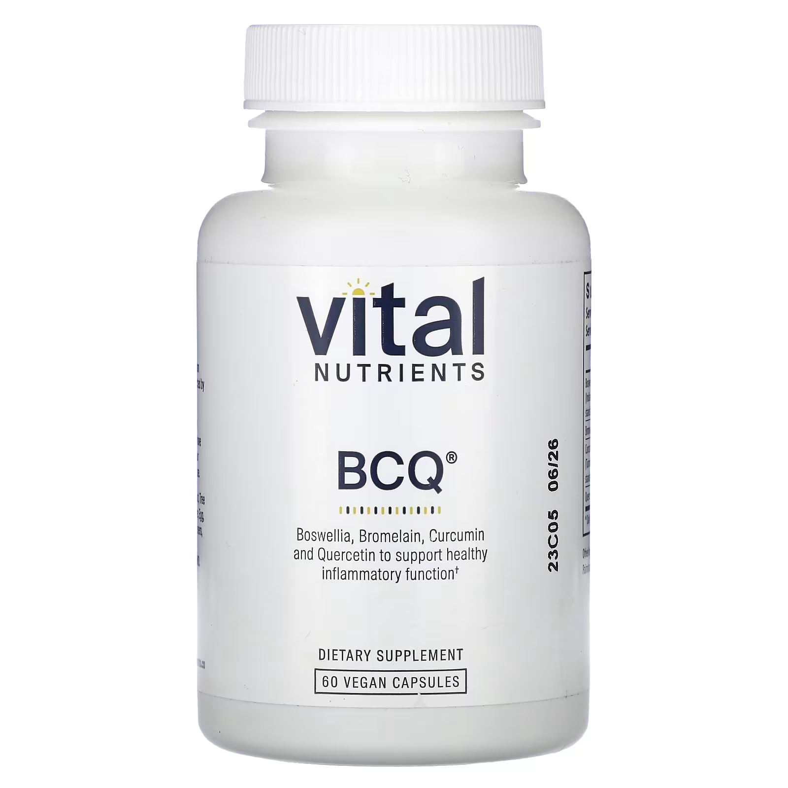 Пищевая добавка Vital Nutrients BCQ, 60 капсул vital nutrients bcq 120 вегетарианских капсул