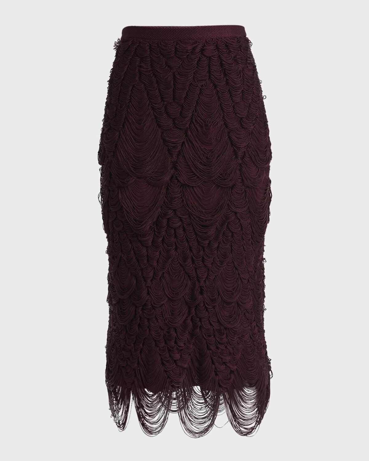 

Юбка миди макраме Ferragamo, бордовый