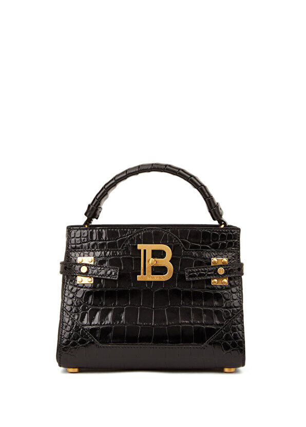 

Черная женская сумка через плечо b buzz из крокодиловой кожи Balmain