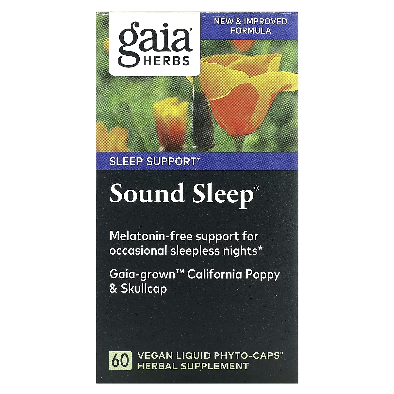 Растительная добавка Gaia Herbs Sound Sleep, 60 жидких фитокапсул растительная добавка gaia herbs quick defense 20 жидких фитокапсул