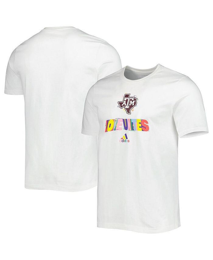 

Мужская белая футболка Texas A&M Aggies Pride Fresh adidas, белый