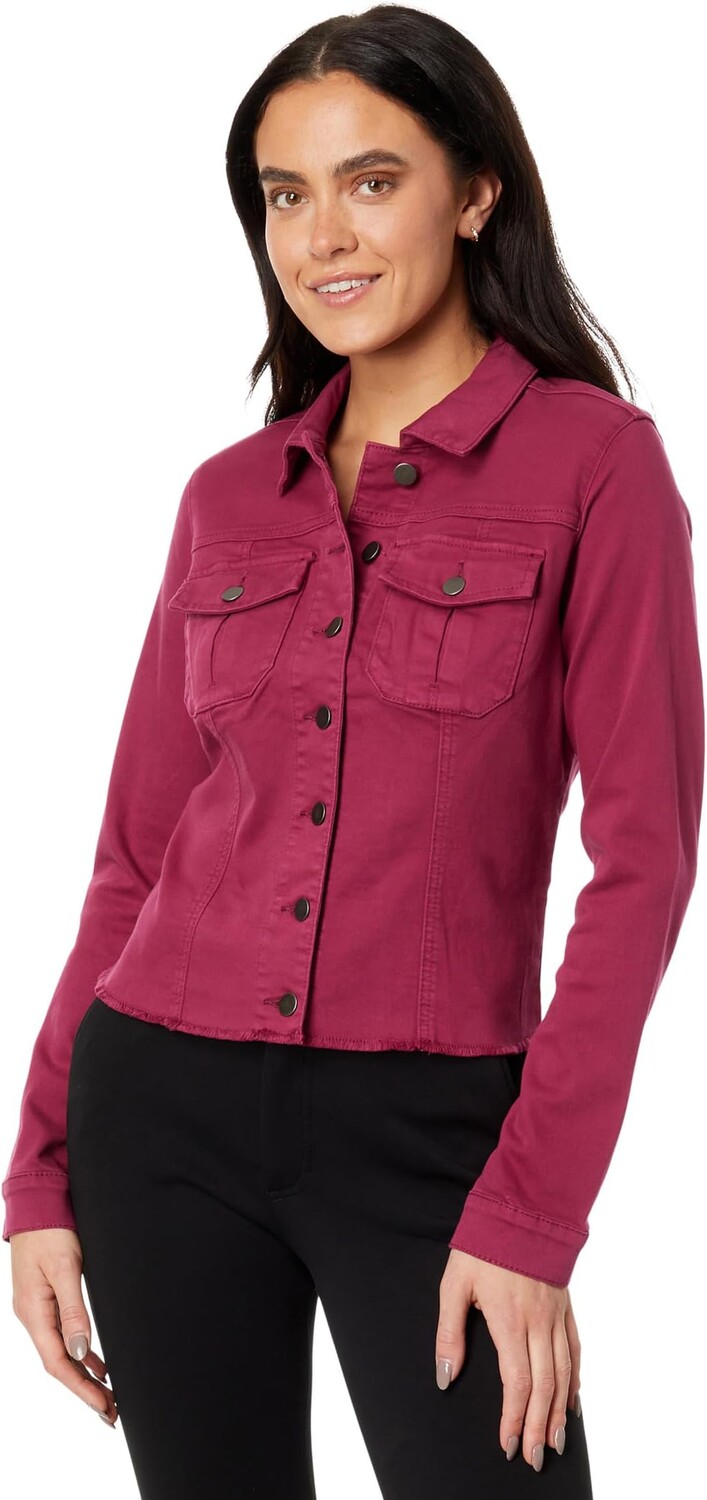 

Куртка Kara Jacket with Frayed Hem KUT from the Kloth, бордо