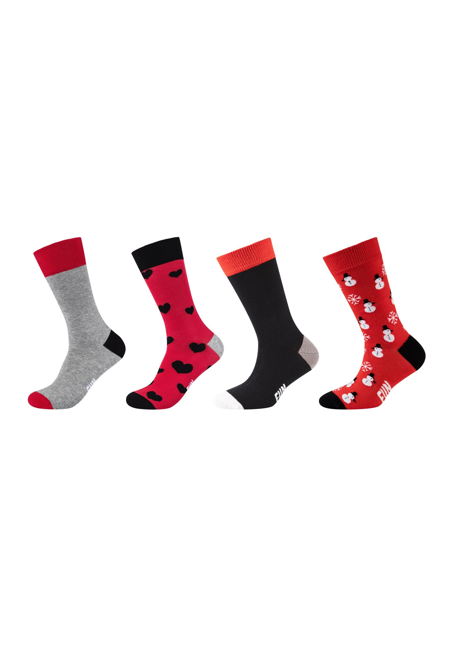 Носки Fun Socks 4 шт graphics, цвет mars red