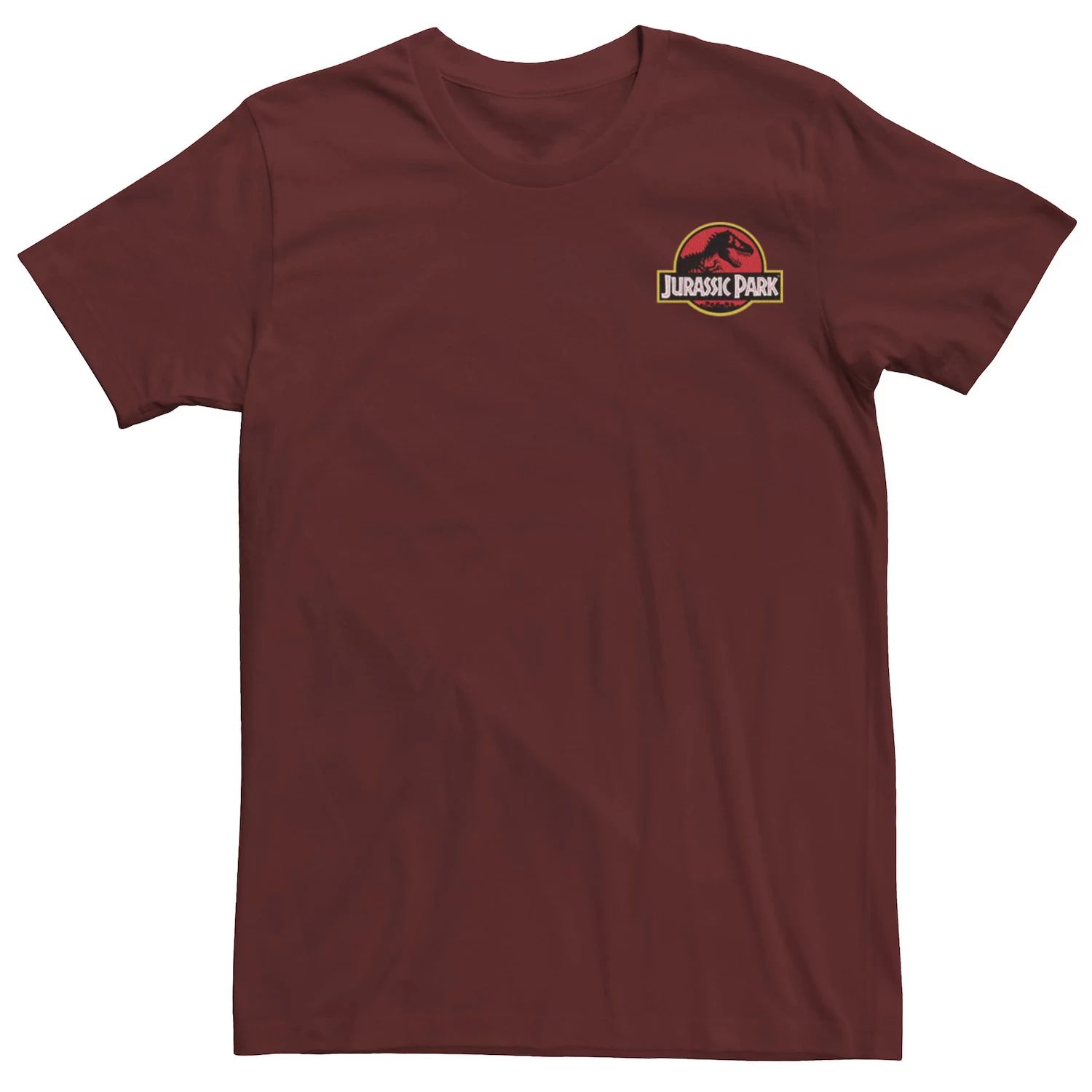 Мужская красно-желтая футболка с карманами и логотипом Jurassic Park Licensed Character цена и фото
