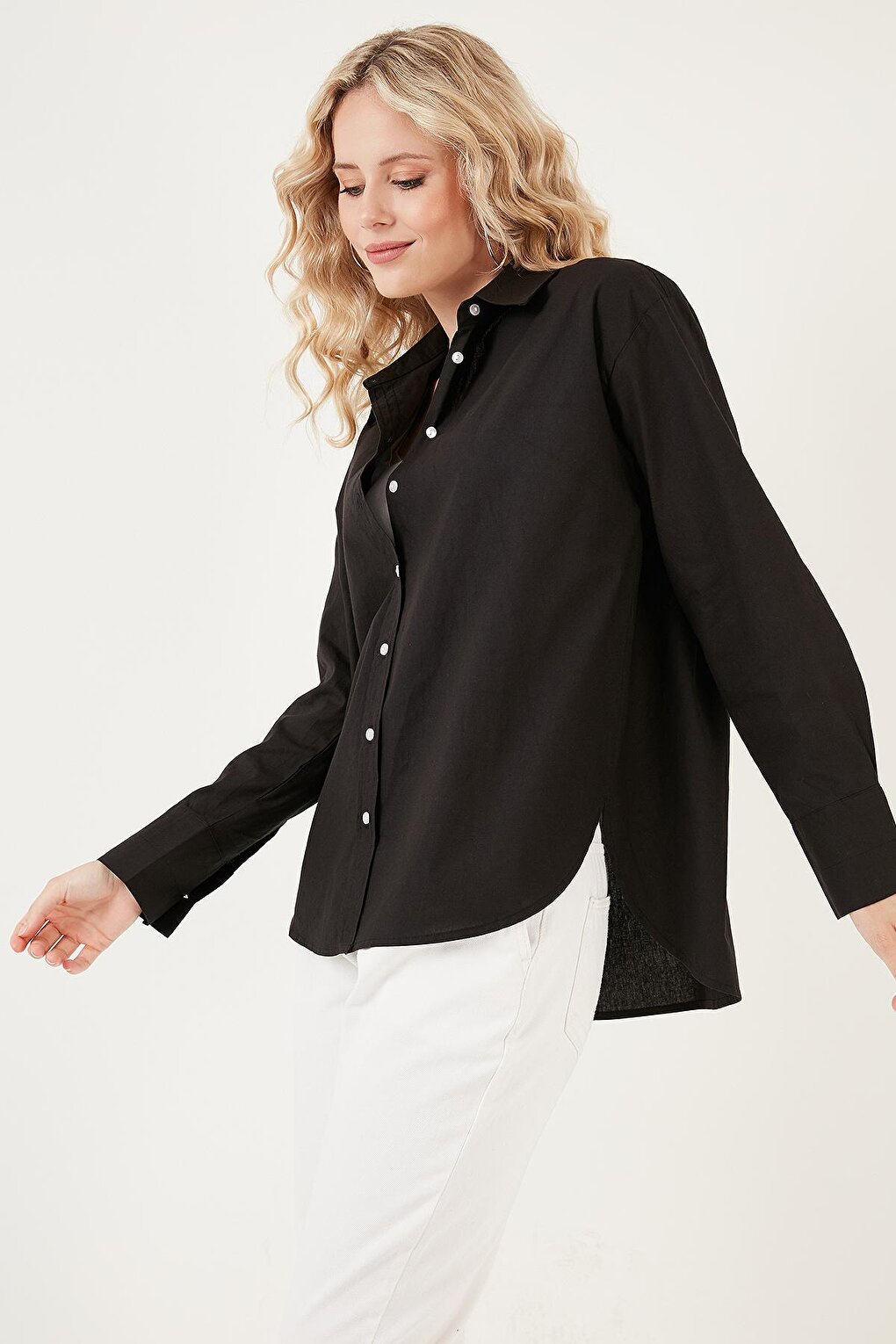 Рубашка оверсайз из поплина из 100% хлопка CF21S163867 Lela, черный inspire рубашка из хлопка оверсайз черный