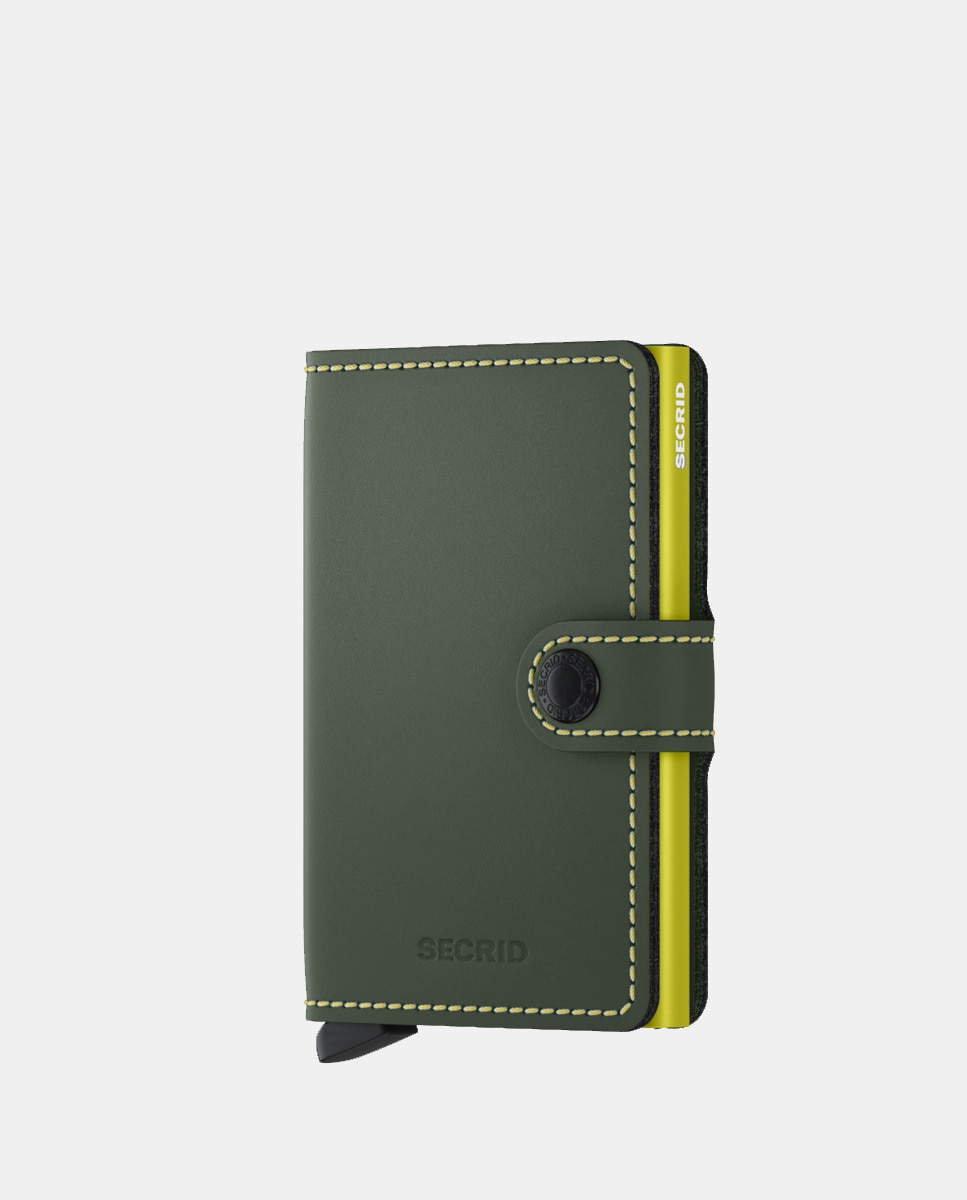 Зеленый кожаный кошелек с защитой от кражи и RFID-защитой Secrid кошелек из кожи телесного цвета с защитой от кражи и rfid защитой secrid