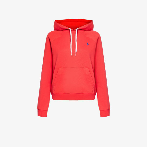 

Толстовка из смесового хлопка с карманом-кенгуру с фирменной вышивкой Polo Ralph Lauren, цвет bright hibiscus