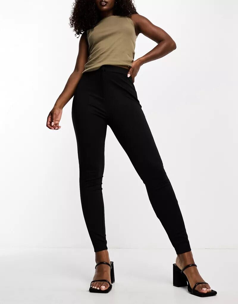 

Черные леггинсы из эластичного джерси понте ASOS Hourglass
