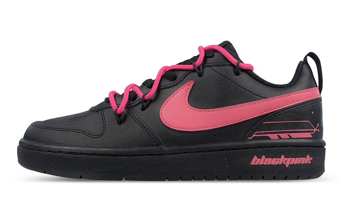 

Кроссовки Nike Court Borough Skateboarding Shoes Women's Low-top Black/pink, черный/розовый