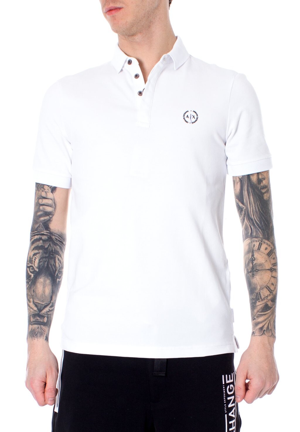 

Рубашка-поло Armani Exchange, белая, Белый