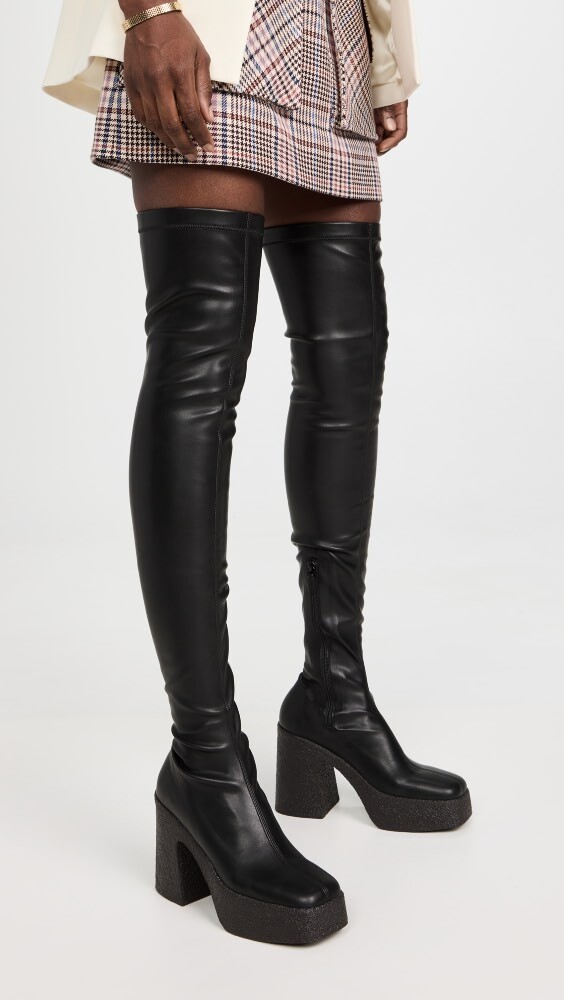 

Ботинки Stella McCartney Skyla Stretch Alter Mat Knee, черный