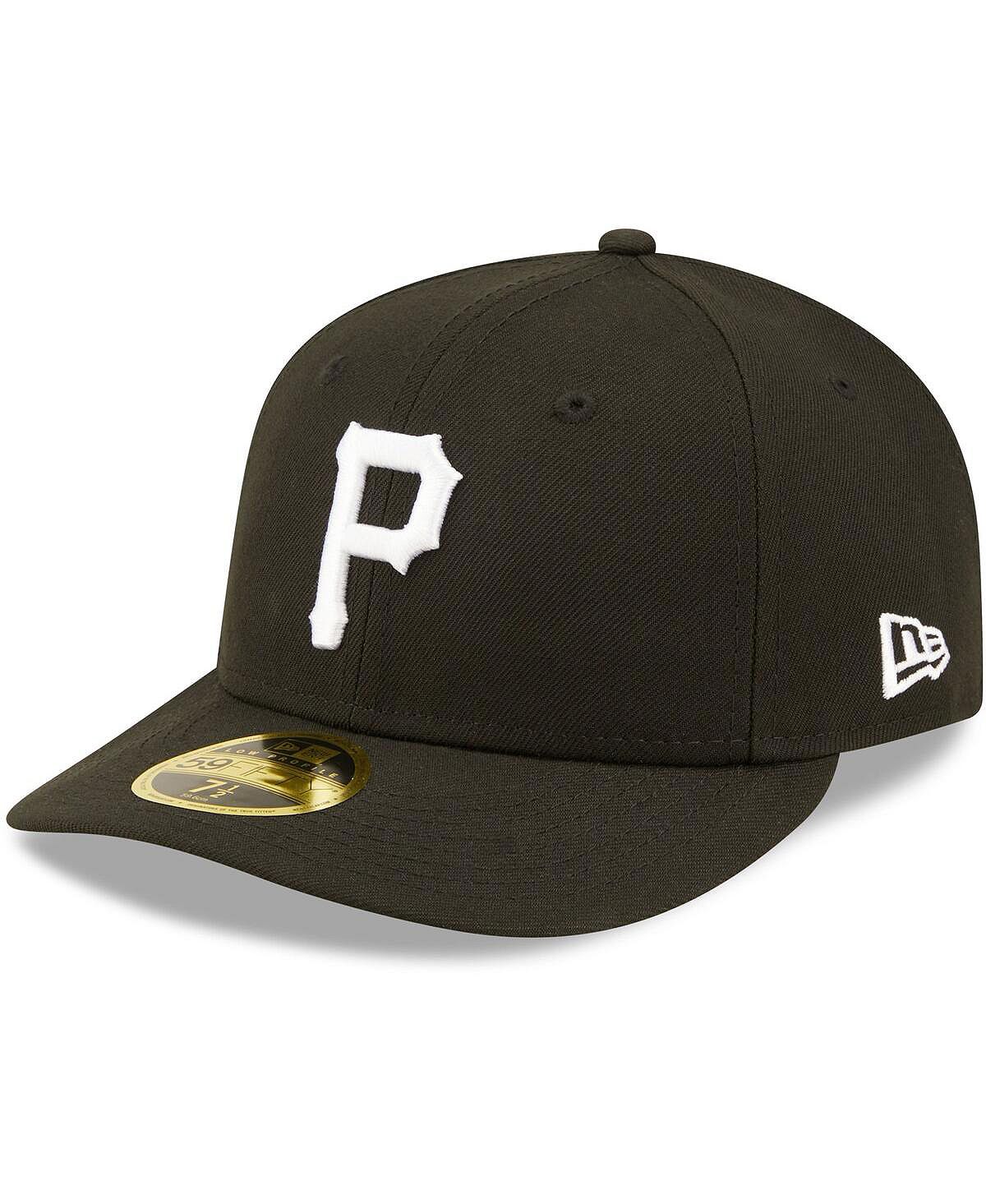 

Мужская приталенная шляпа Pittsburgh Pirates черно-белая с низким профилем 59FIFTY New Era