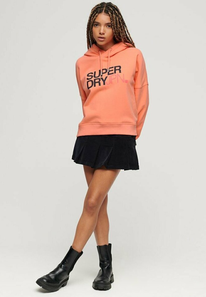 

Толстовка Superdry BOXY LOGO, цвет fusion coral