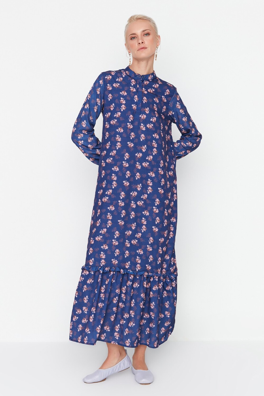 

Платье - Зеленый - А-силуэт Trendyol Modest, зеленый